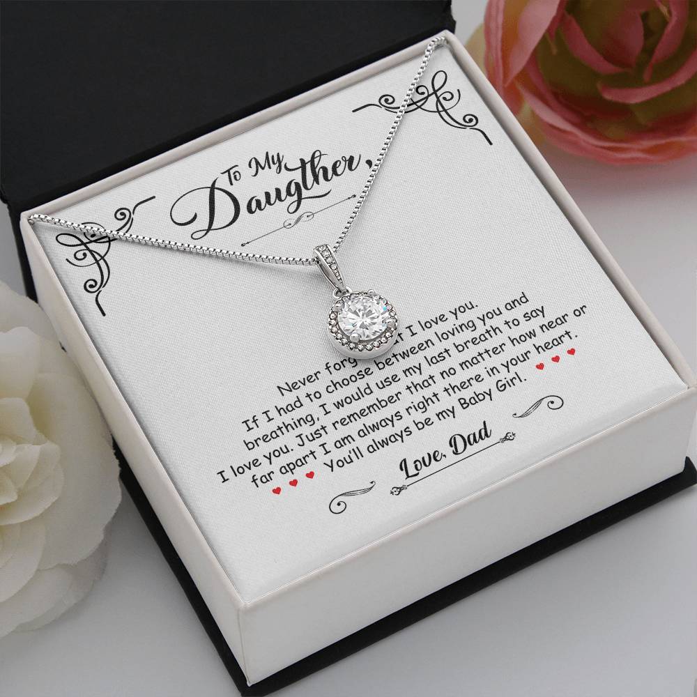 To My Daughter - You'll Always Be My Baby Girl - Eternal Hope Necklace - Message Box