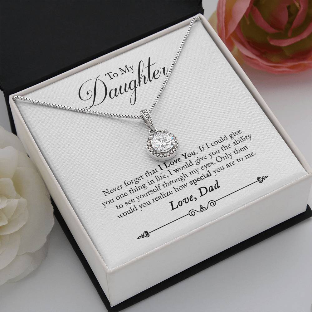 To My Daughter - Never Forget That I Love You - Eternal Hope Necklace - Message Box