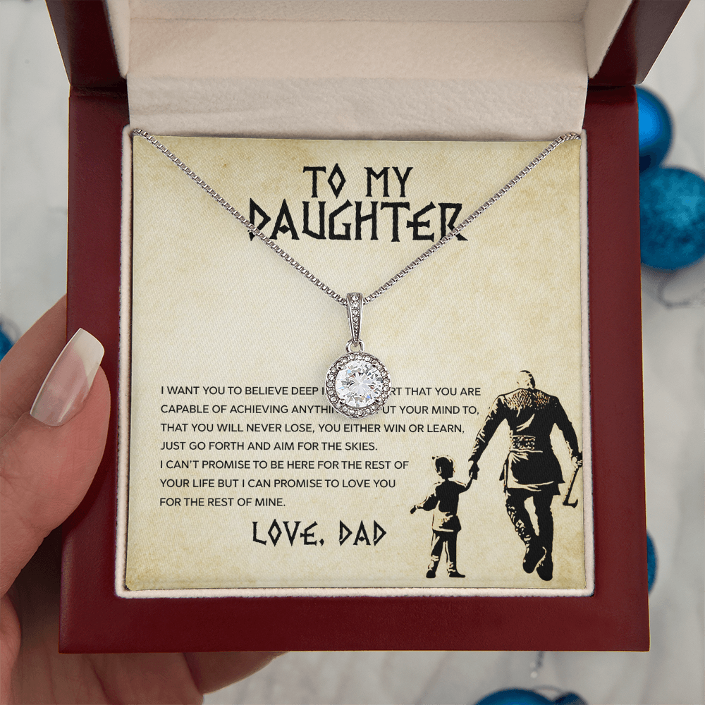 To My Daughter - You Can Achieve Anything - Eternal Hope Necklace - Message Box