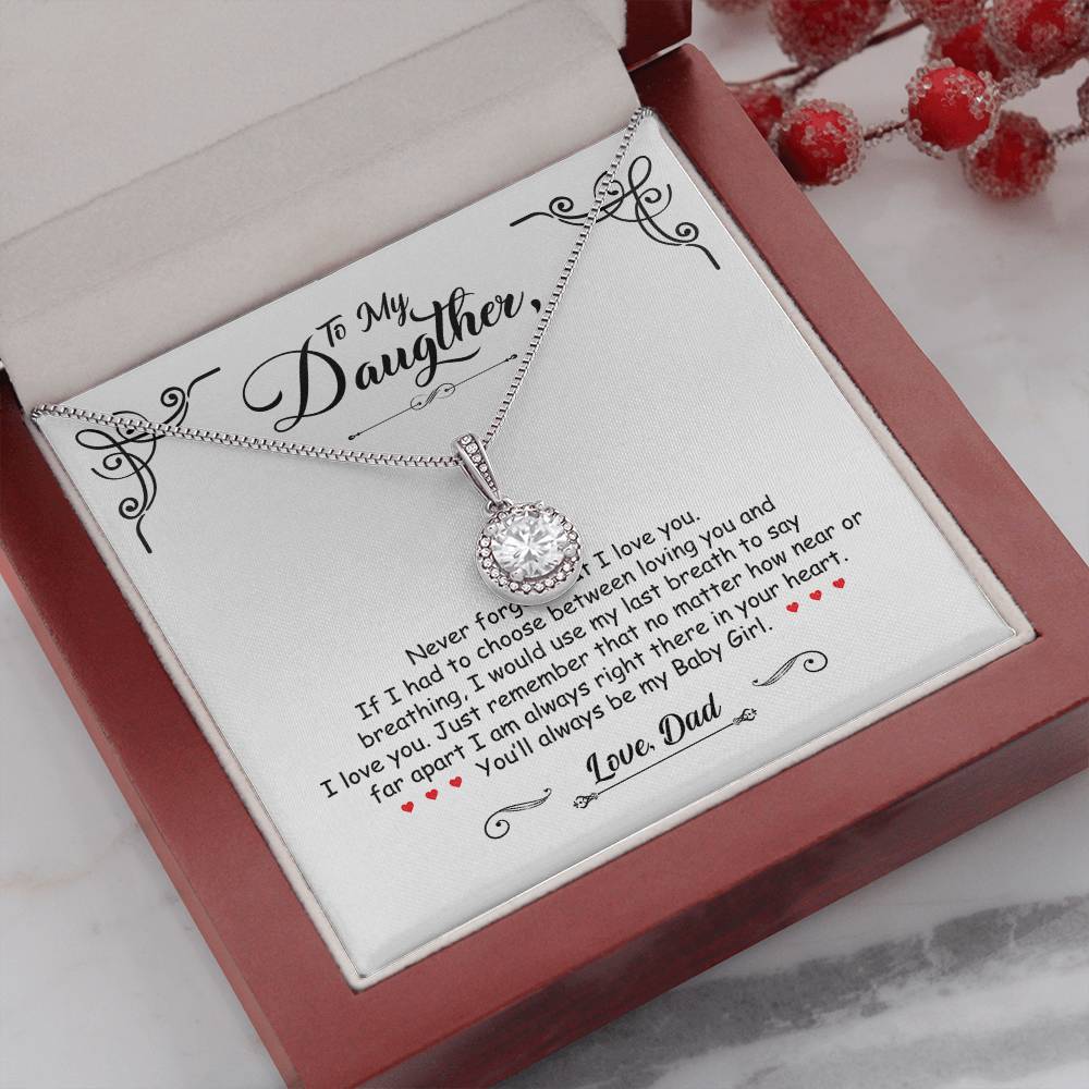 To My Daughter - You'll Always Be My Baby Girl - Eternal Hope Necklace - Message Box