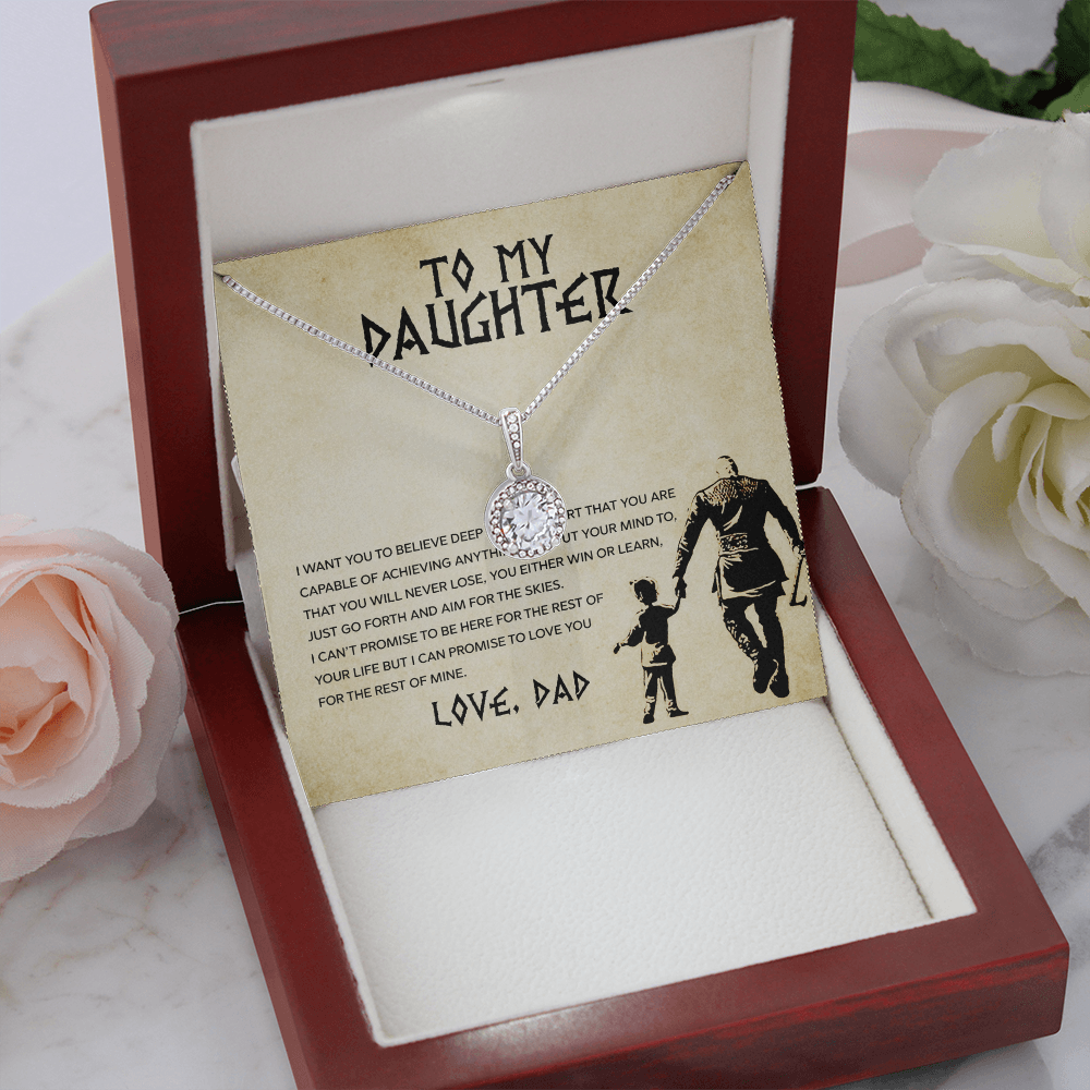 To My Daughter - You Can Achieve Anything - Eternal Hope Necklace - Message Box
