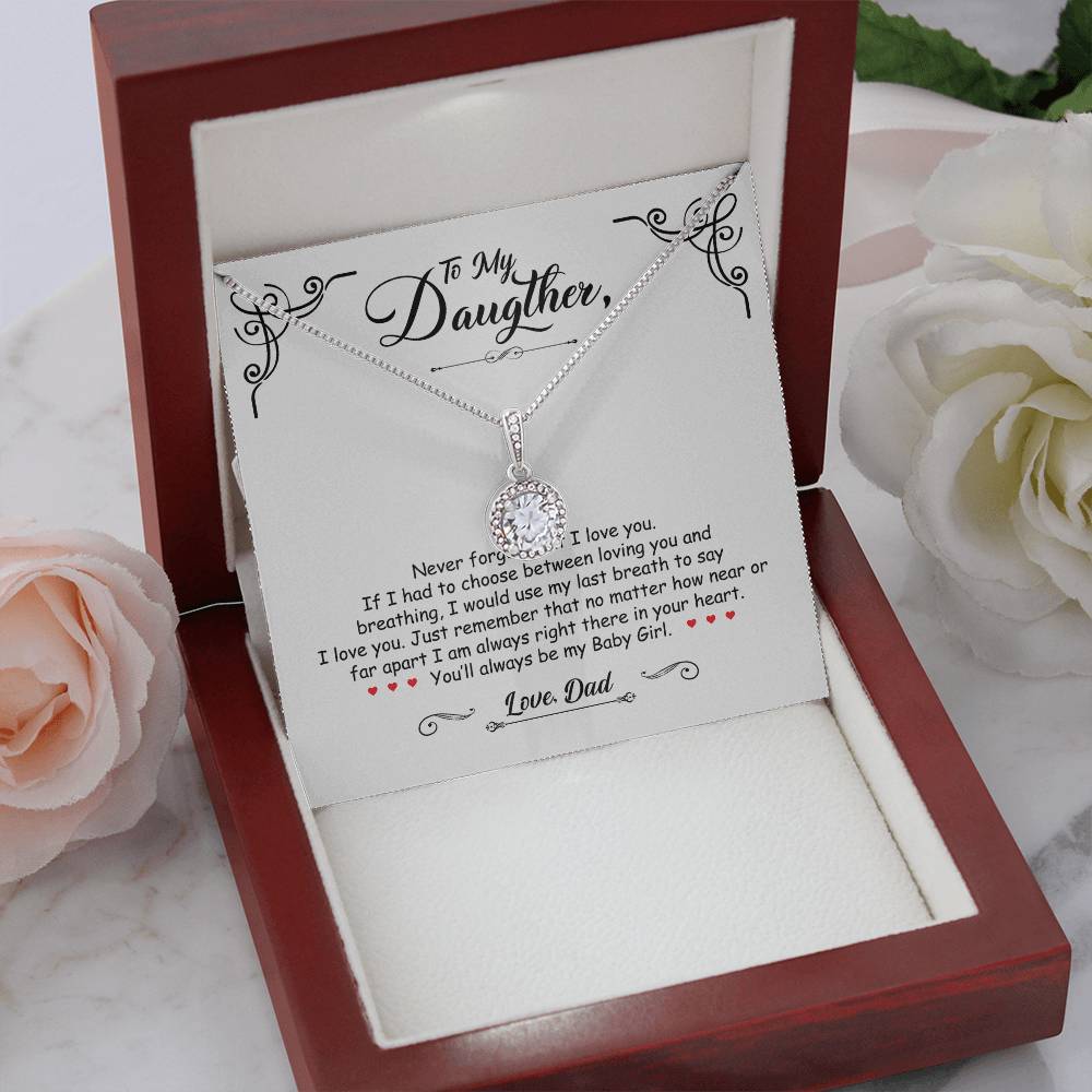 To My Daughter - You'll Always Be My Baby Girl - Eternal Hope Necklace - Message Box