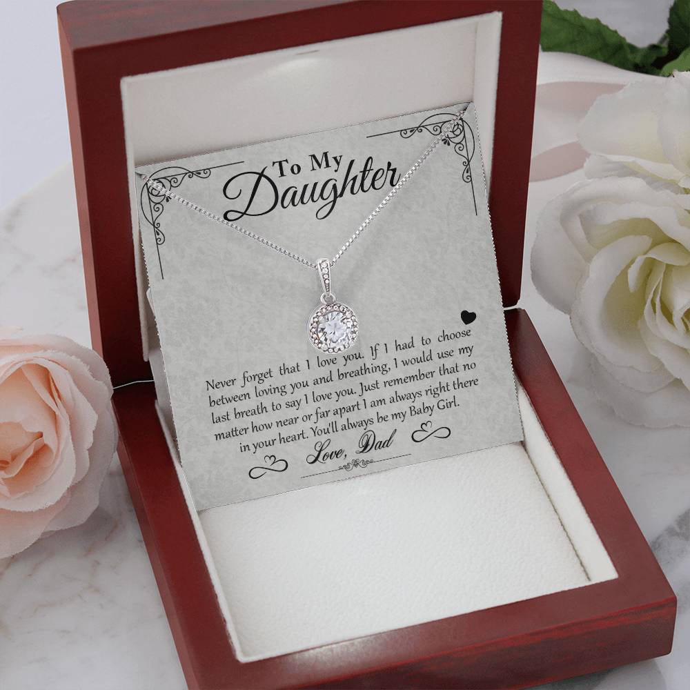 To My Daughter - You'll Always Be My Baby Girl - Eternal Hope Necklace - Message Box