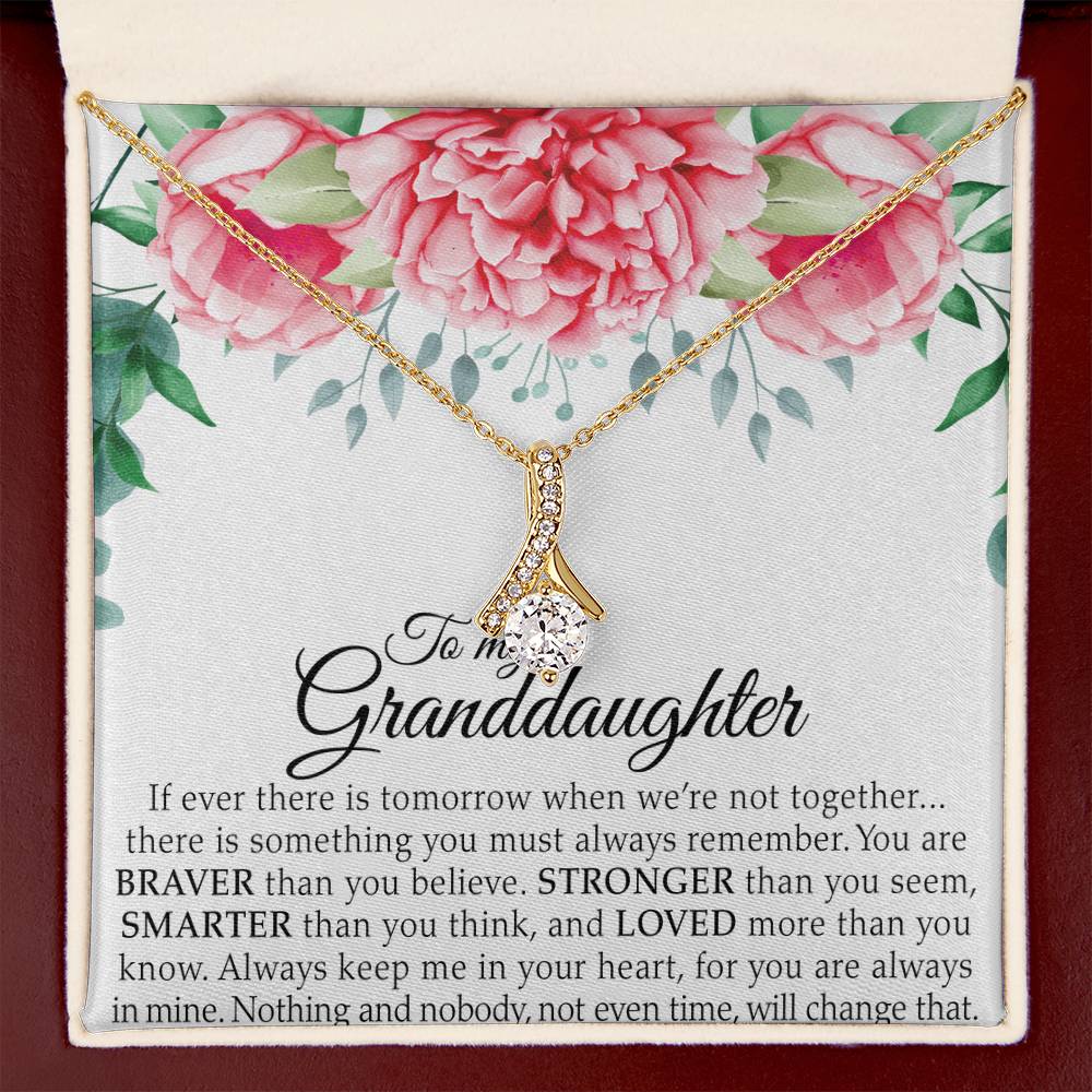 To My Granddaughter - You Are Braver Than You Believe - Alluring Beauty Necklace