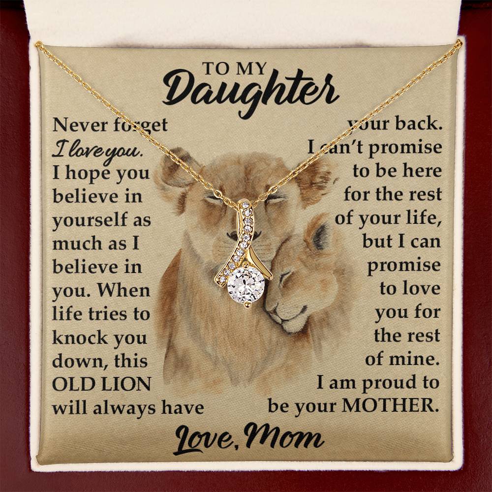 To My Daughter - Never Forget I Love You - Lions - Alluring Beauty Necklace