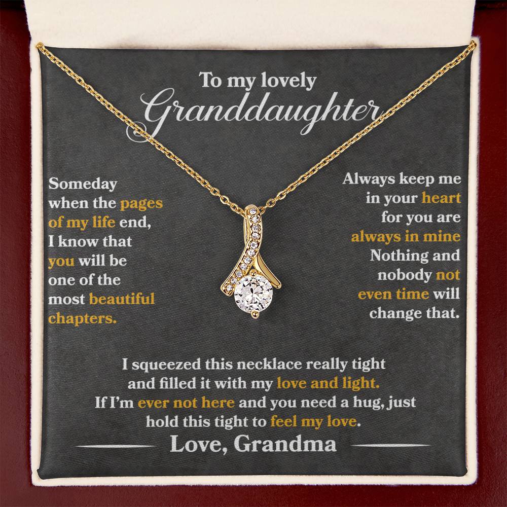 To My Lovely Granddaughter - Always Keep Me In Your Heart - Alluring Beauty Necklace