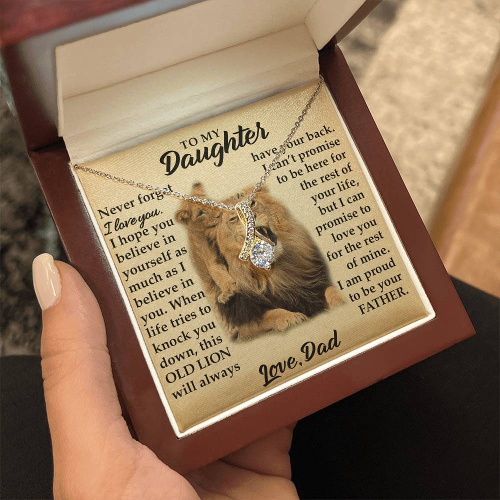 To My Daughter - Never Forget I Love You - Lions - Alluring Beauty Necklace