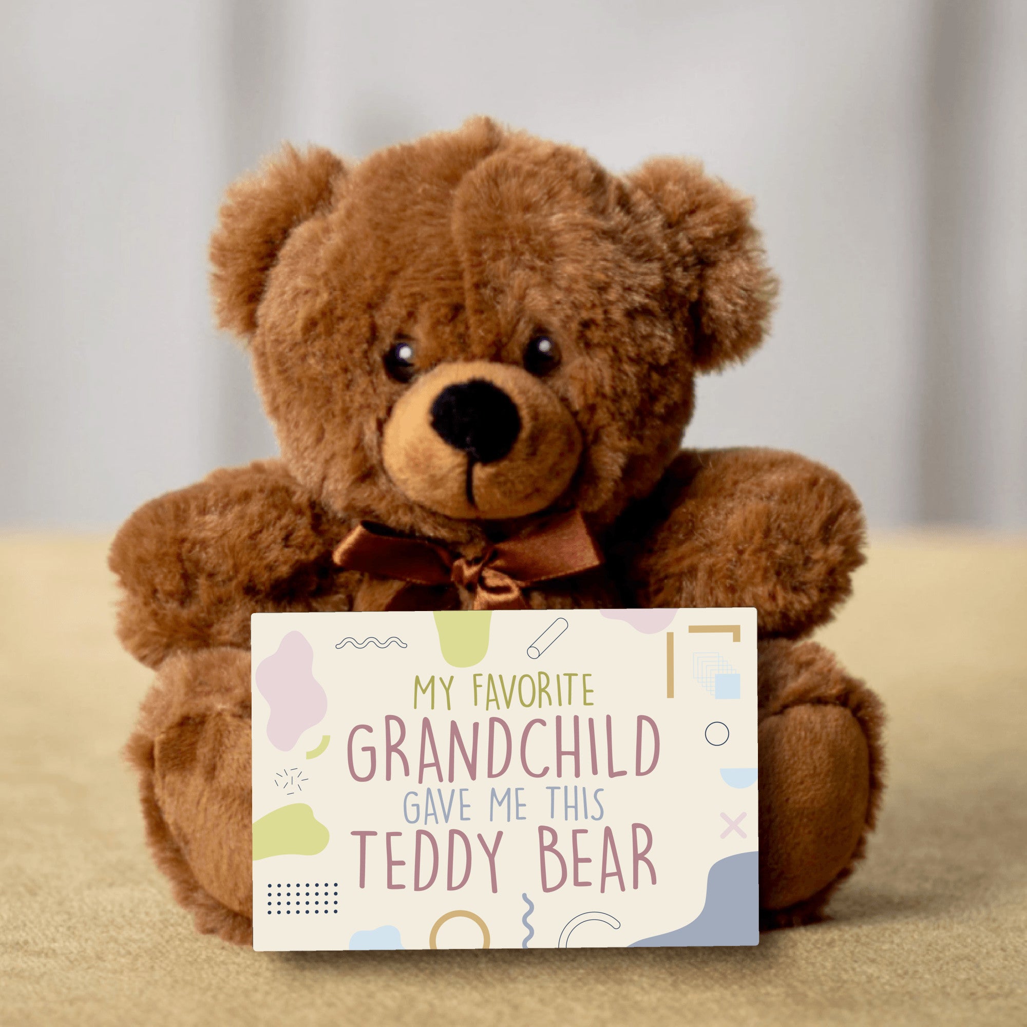 My Favorite Grandchild Teddy Bear with Message Card, PRICE INCLUDES FREE SHIPPING