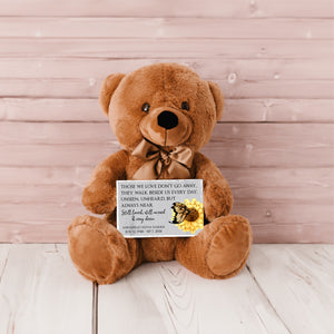 They Walk Beside Us Teddy Bear with PERSONALIZED message card, PRICE INCLUDES FREE SHIPPING