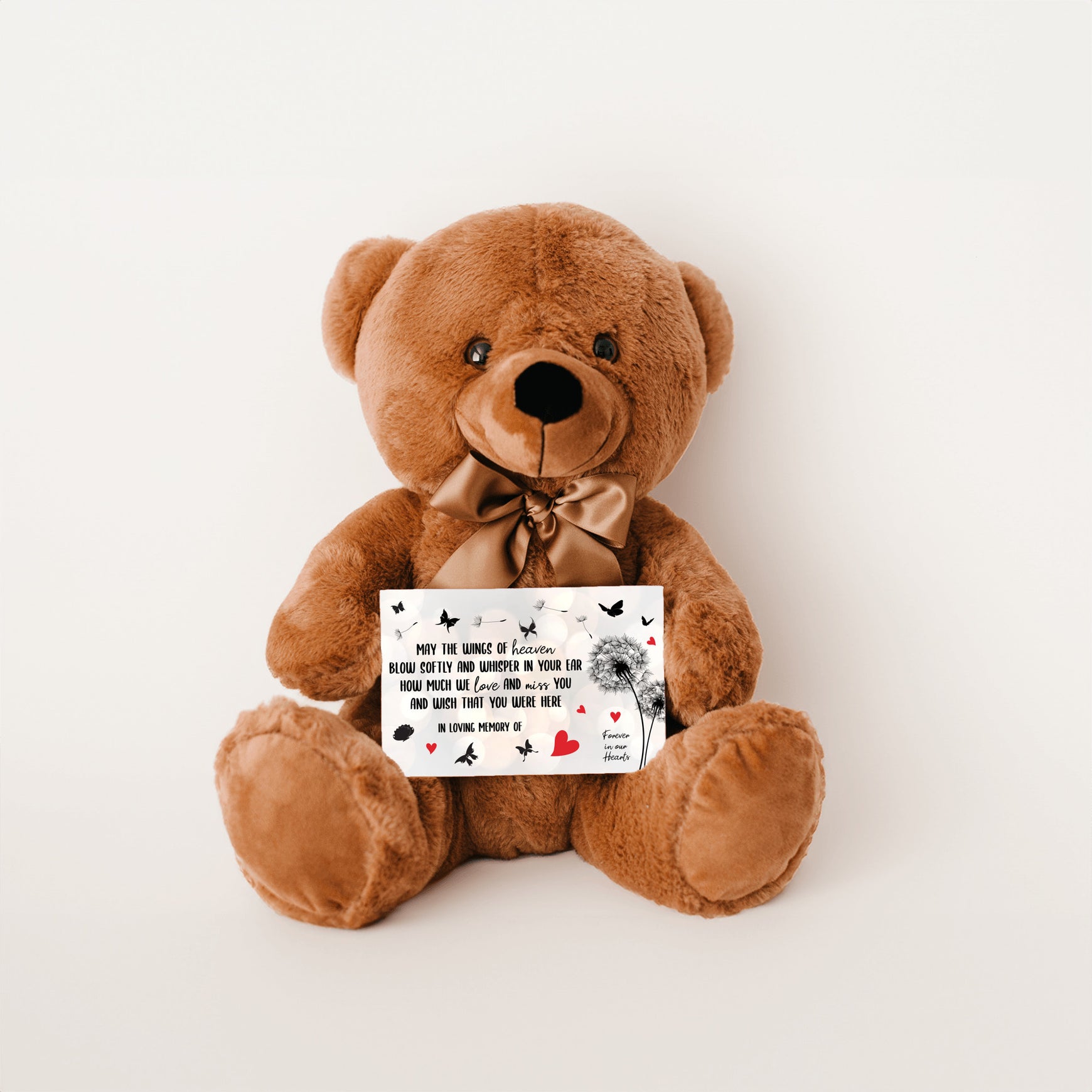May The Wings of Heaven Teddy Bear with Message Card, PRICE INCLUDES FREE SHIPPING