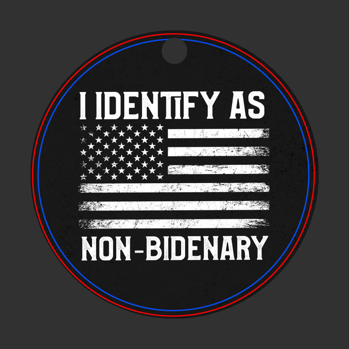 I Identify As Non Bidenary Ornament