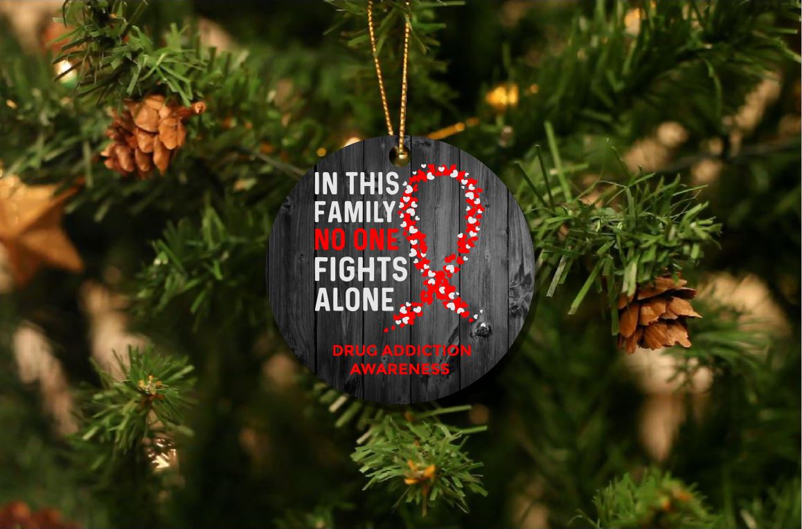 Drug Awareness Christmas Ornament