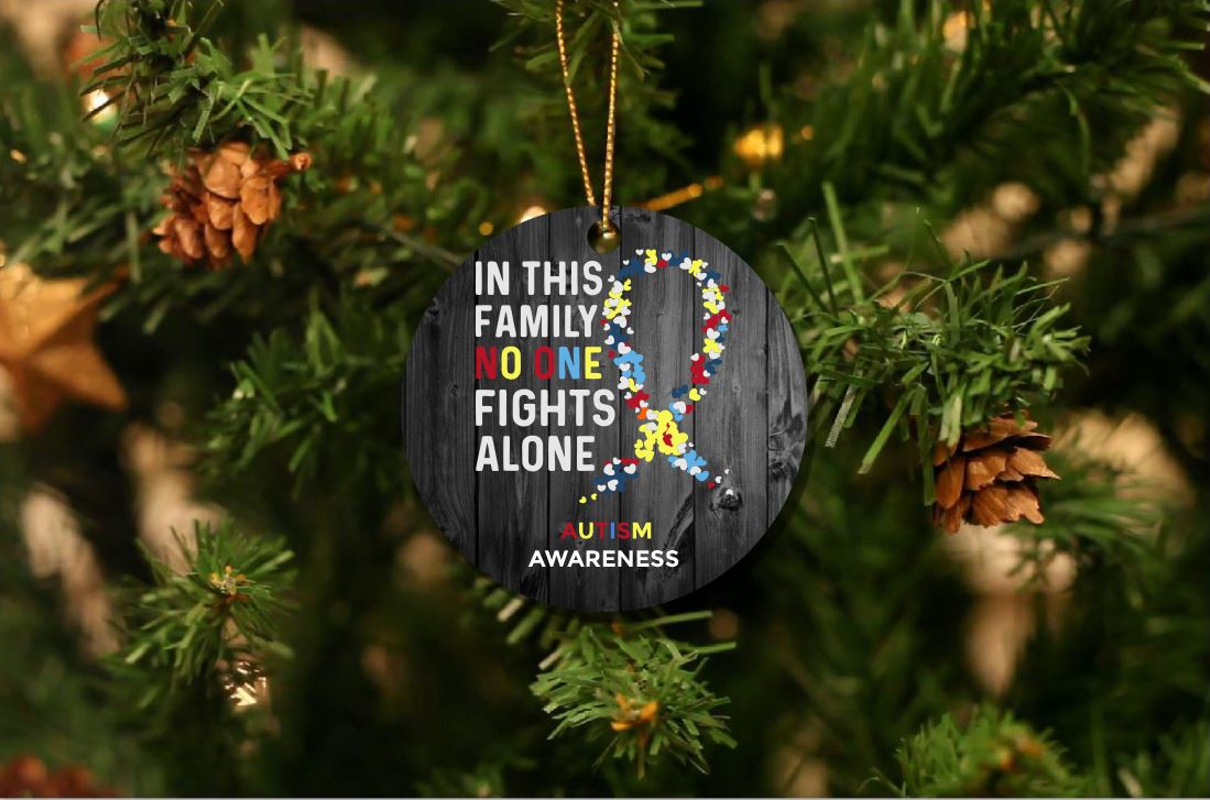 Autism Awareness Christmas Ornament