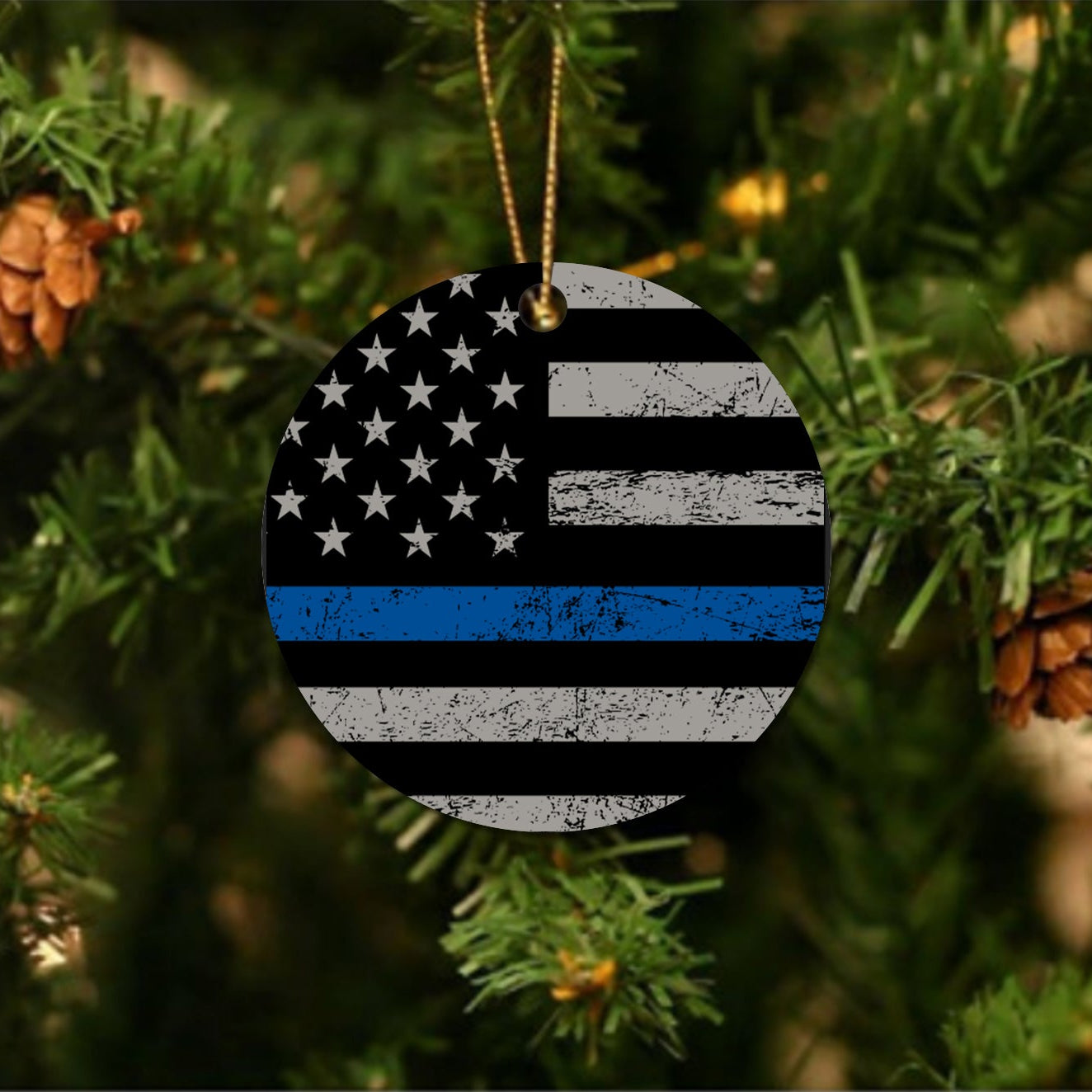 Blue Lives Christmas Ornament