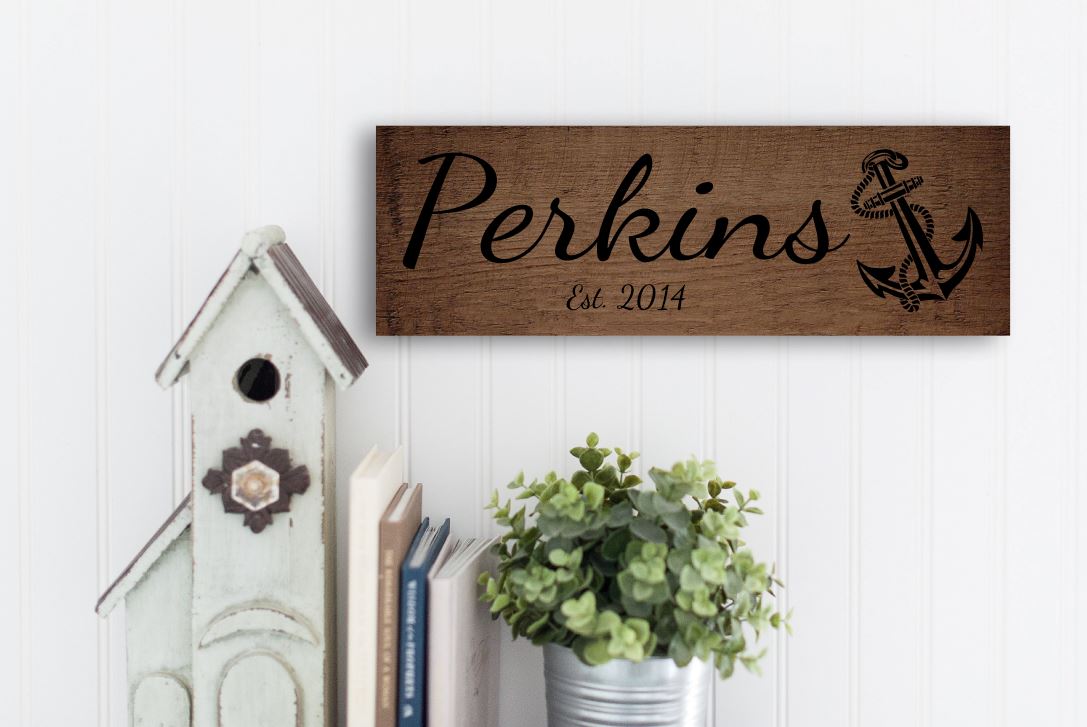 Family Name Sign With Anchor