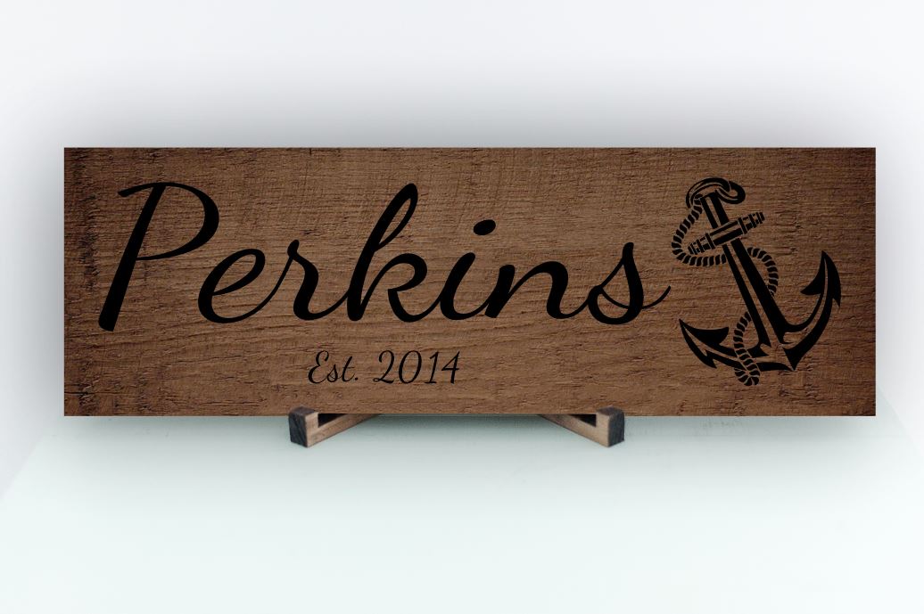 Family Name Sign With Anchor