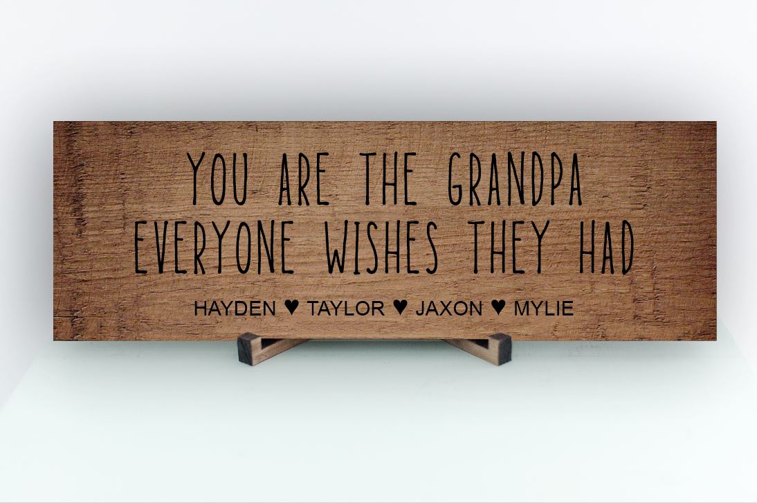 Grandpa Everyone Wishes Personalized Sign