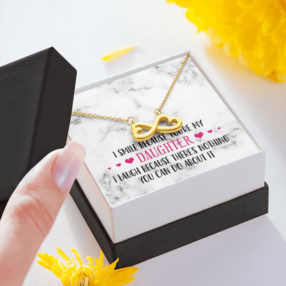 Smile Daughter Infinity Heart Necklace
