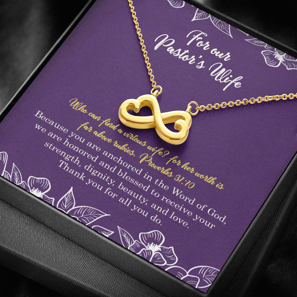 Pastors Wife Infinity Heart Necklace