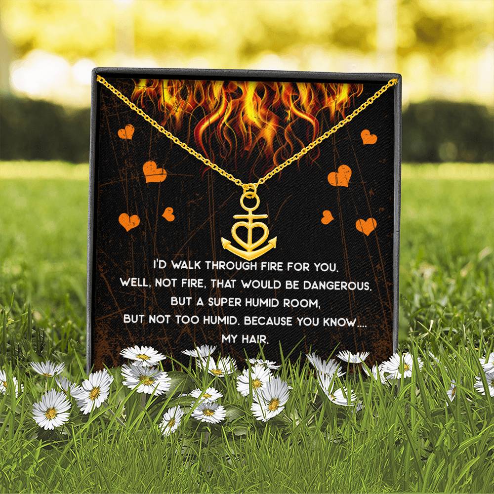 Walk Through Fire Anchor Necklace
