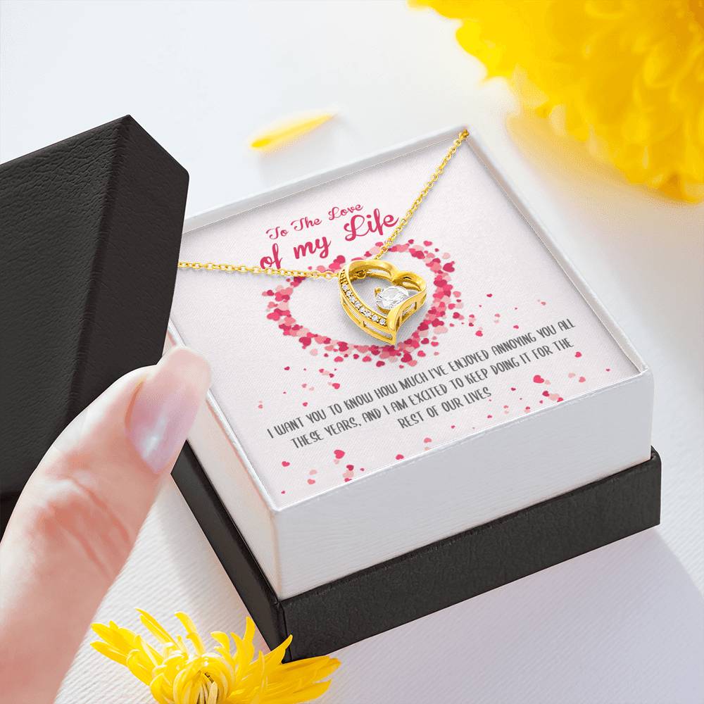 Love of my Life Heart and Cubic Necklace