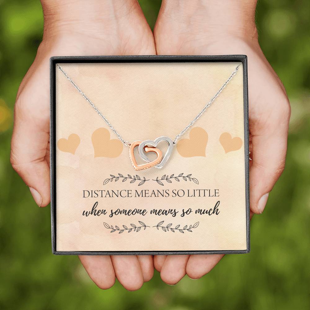 Distance Means So Little Silver and Gold Necklace