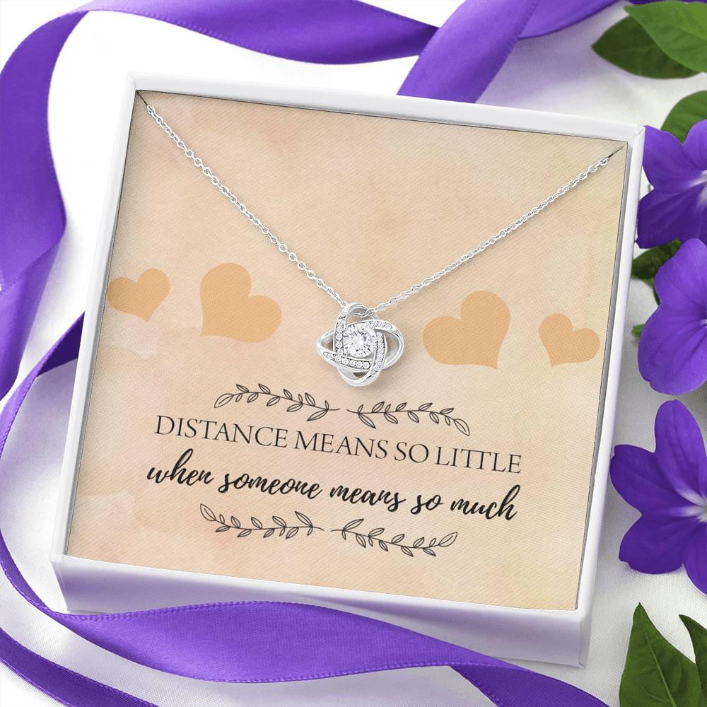 Distance Means So Little Knot Necklace