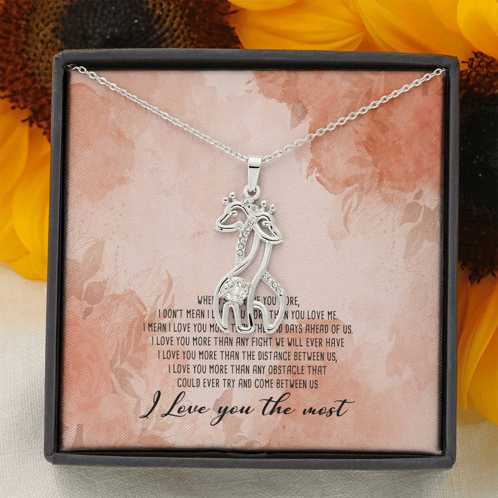 I Love You the Most Giraffe Necklace