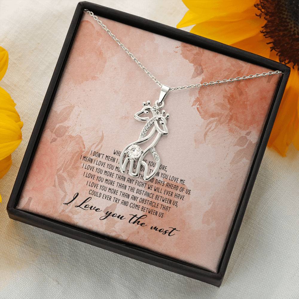 I Love You the Most Giraffe Necklace