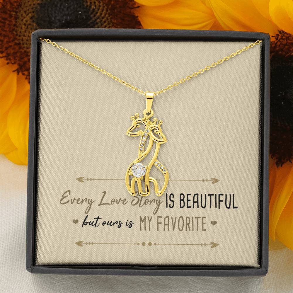 Every Love Story is Beautiful Giraffe Necklace