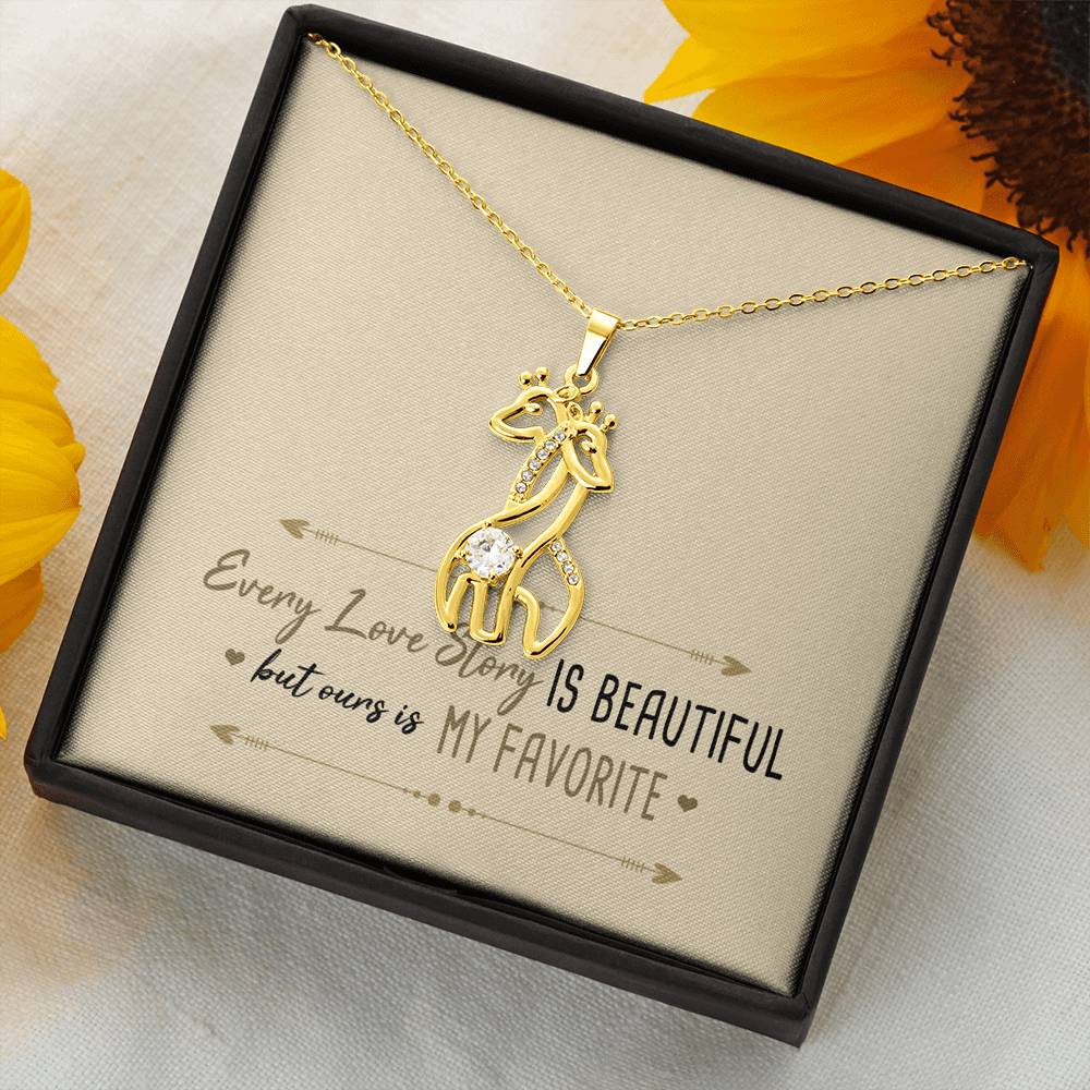 Every Love Story is Beautiful Giraffe Necklace
