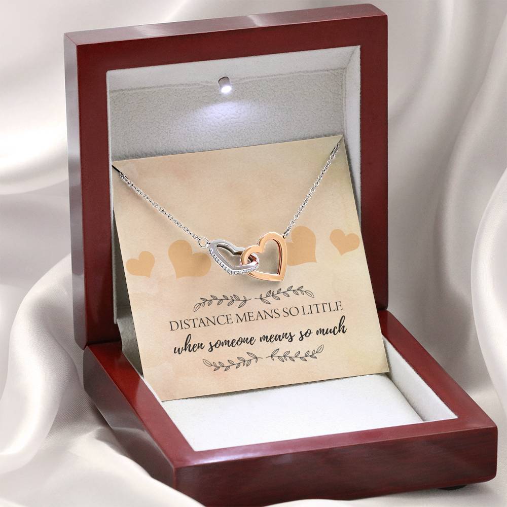 Distance Means So Little Silver and Gold Necklace