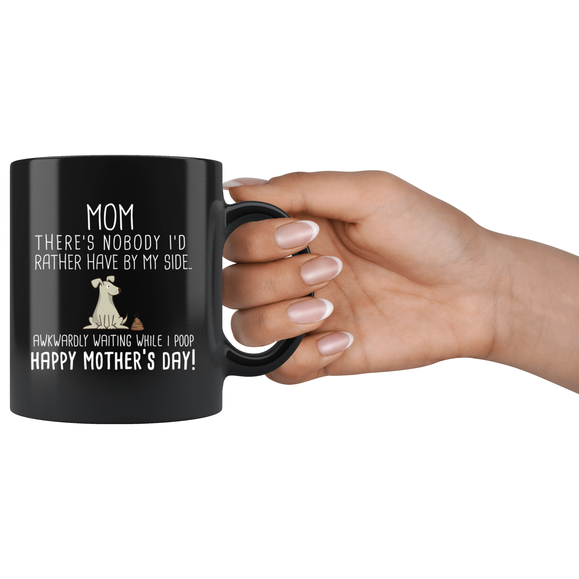 Awkwardly Standing By Dog Mom Mug