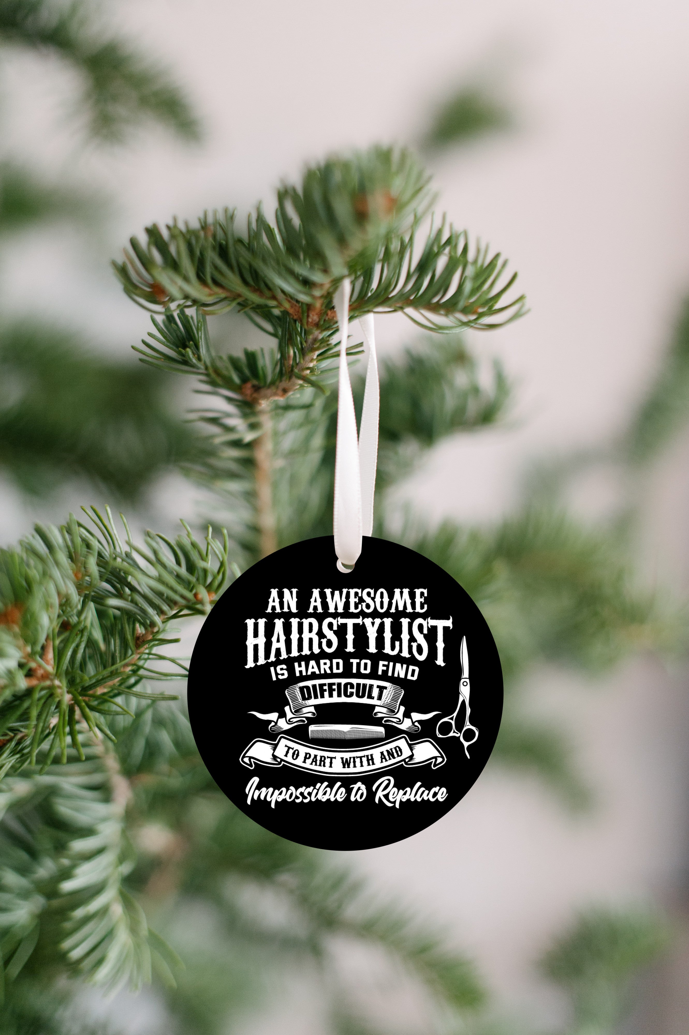 An Awesome Hairstylist Christmas Ornament