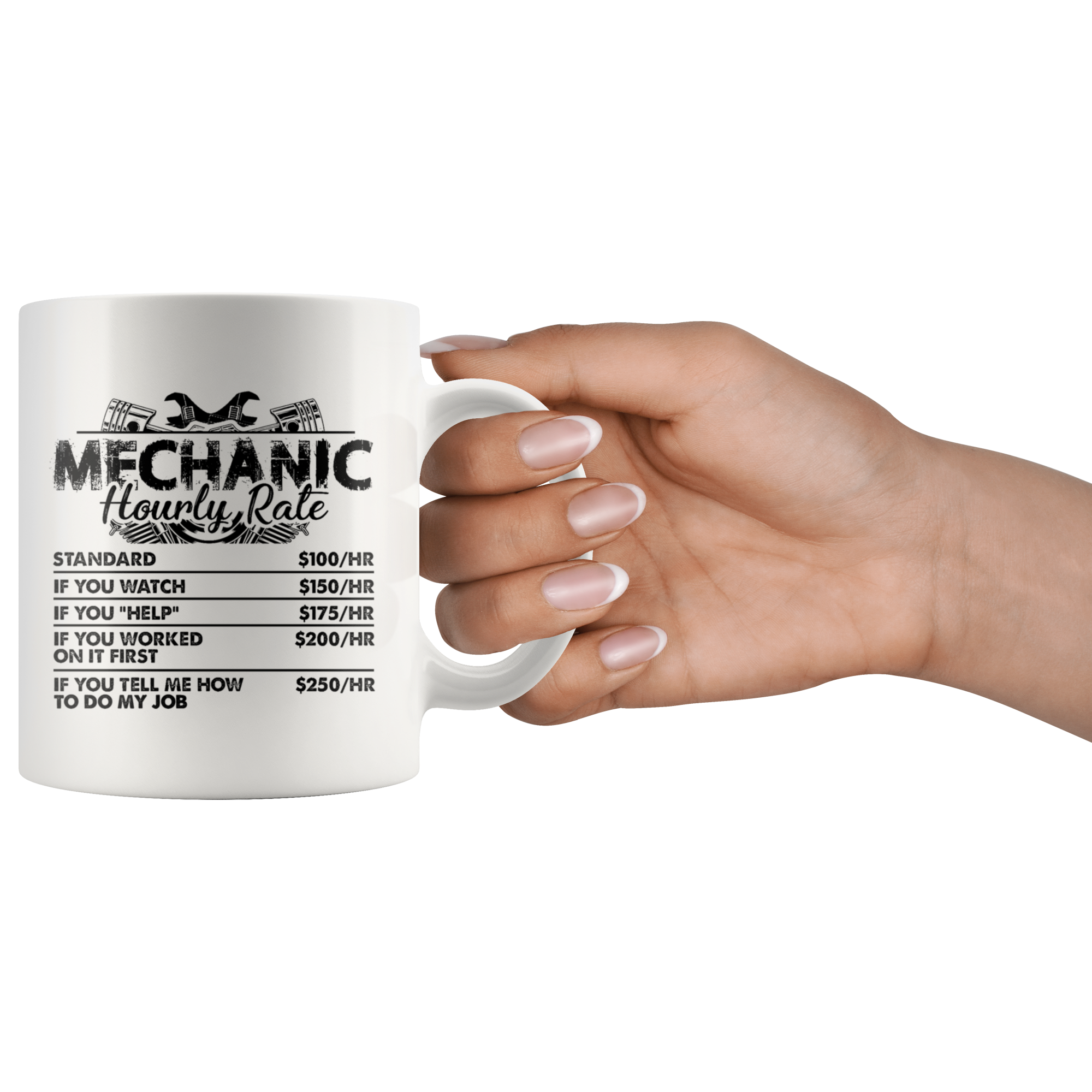 Mechanic Hourly Rate Mug