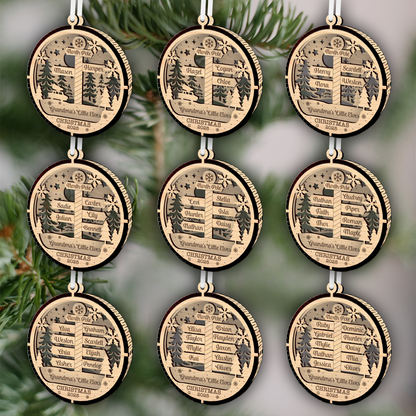 Grandmas Little Elves North Pole Ornament