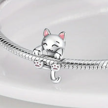 Load image into Gallery viewer, 925 Sterling Silver Little Cat Pendant Charms Bracelet - PRICE INCLUDES FREE SHIPPING