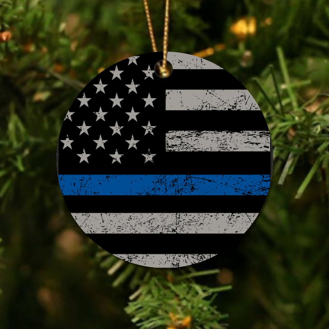 Blue Lives Christmas Ornament