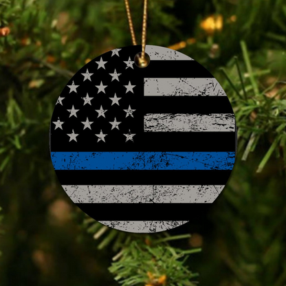 Blue Lives Christmas Ornament