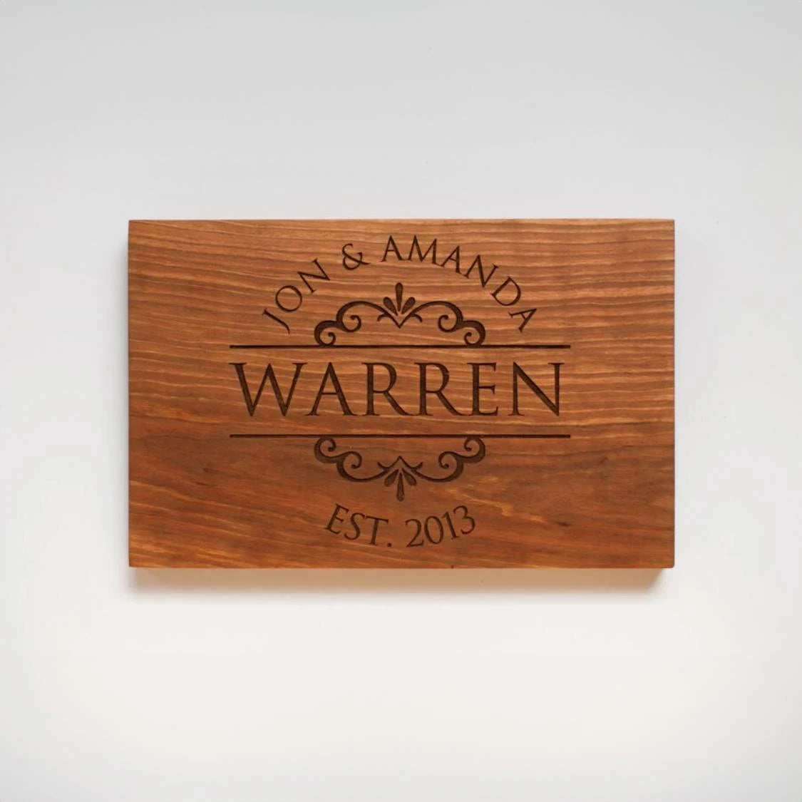 Personalized Wood Anniversary Sign- Laser Engraved Custom Wedding Gift ...