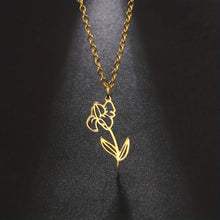 Load image into Gallery viewer, Birth Month Flower Necklace - PRICE INCLUDES FREE SHIPPING