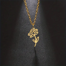 Load image into Gallery viewer, Birth Month Flower Necklace - PRICE INCLUDES FREE SHIPPING