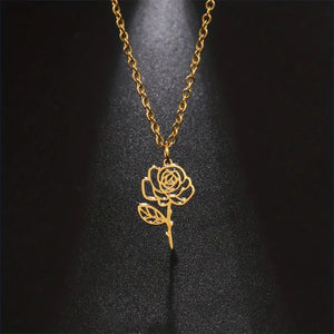 Birth Month Flower Necklace - PRICE INCLUDES FREE SHIPPING