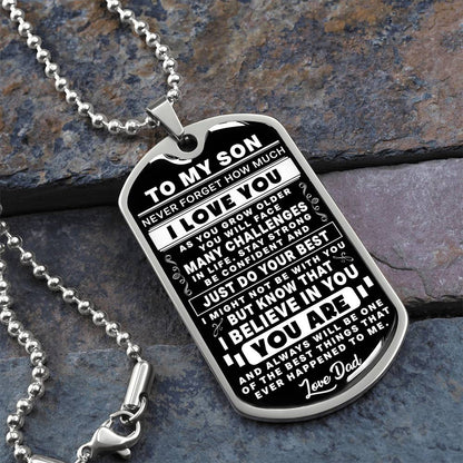 To My Son - Just Do Your Best - Love Dad - INCLUDES FREE SHIPPING