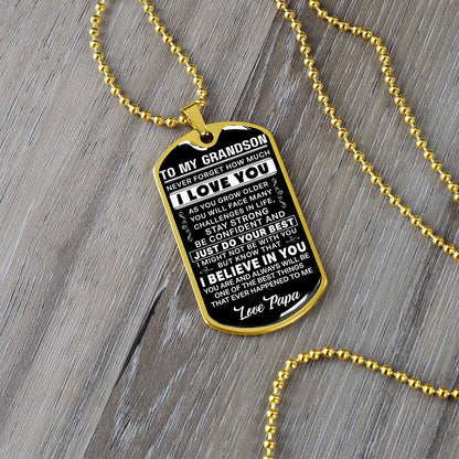 To My Grandson - Love Papa - INCLUDES FREE SHIPPING