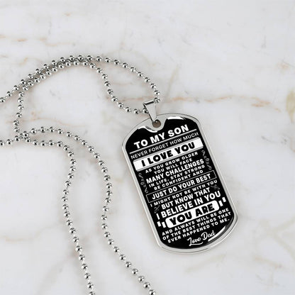 To My Son - Just Do Your Best - Love Dad - INCLUDES FREE SHIPPING