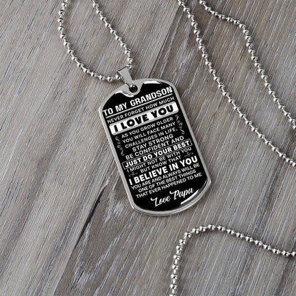 To My Grandson - Love Papa - INCLUDES FREE SHIPPING