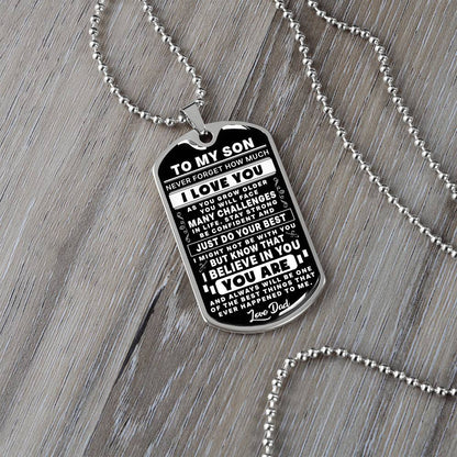 To My Son - Just Do Your Best - Love Dad - INCLUDES FREE SHIPPING