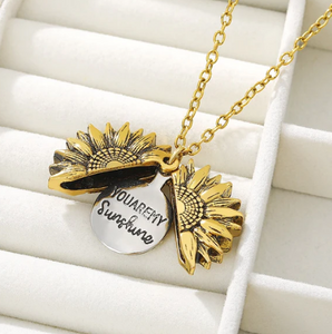You Are My Sunshine - Sunflower Necklace - PRICE INCLUDES FREE SHIPPING