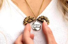 Load image into Gallery viewer, You Are My Sunshine - Sunflower Necklace - PRICE INCLUDES FREE SHIPPING
